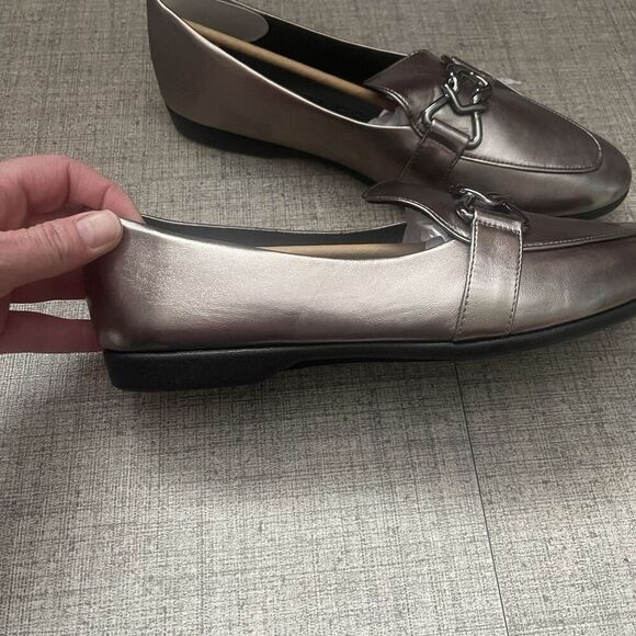 AEROSOLES Borgio Loafer Flat Size 10.5 Graphite NEW Career Modern Work Comfort - Picture 6 of 11